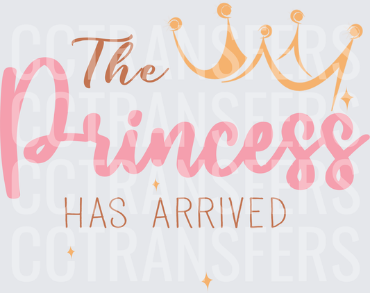 The Princess Has Arrived Gold Crown Script (DTF)