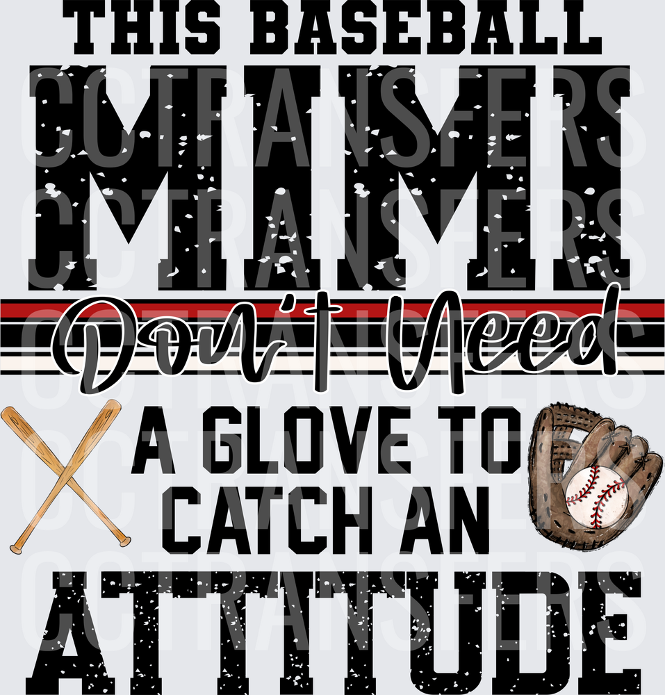 This Baseball Mimi Don't Need A Glove To Catch An Attitude (DTF)