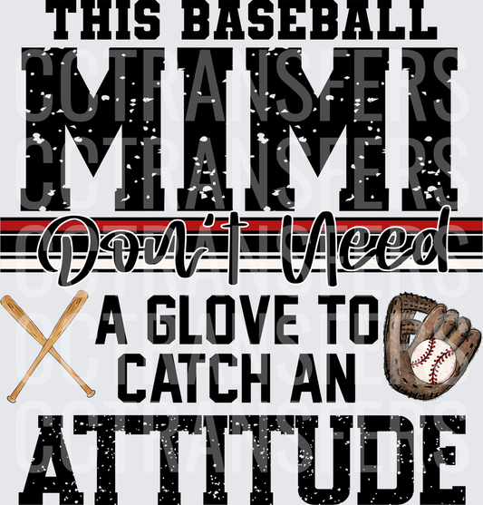 This Baseball Mimi Don't Need A Glove To Catch An Attitude (DTF)