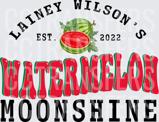 Watermelon Moonshine Est. 2022 Retro Fruit Logo (DTF)