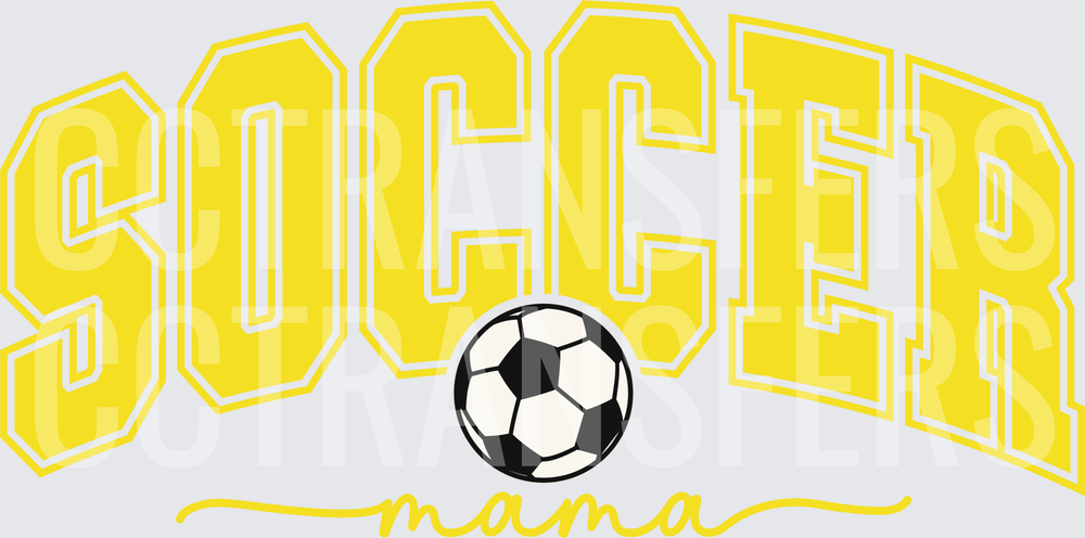 Soccer Mama Arched Bold Letter Design with Ball (DTF)