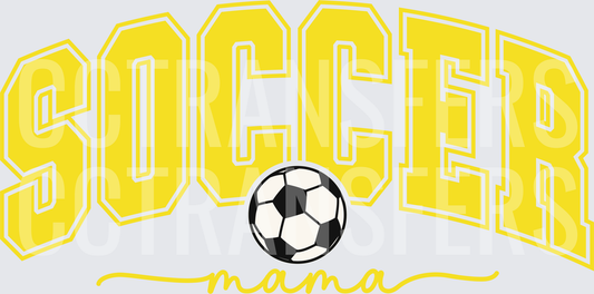 Soccer Mama Arched Bold Letter Design with Ball (DTF)