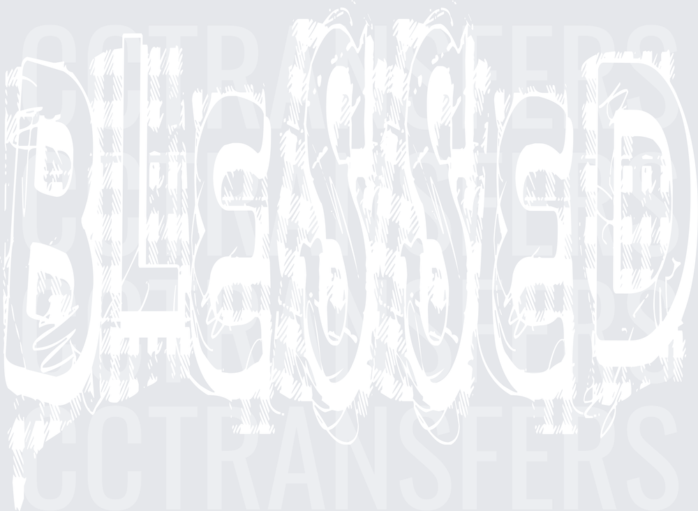 BLESSED White Design (DTF)