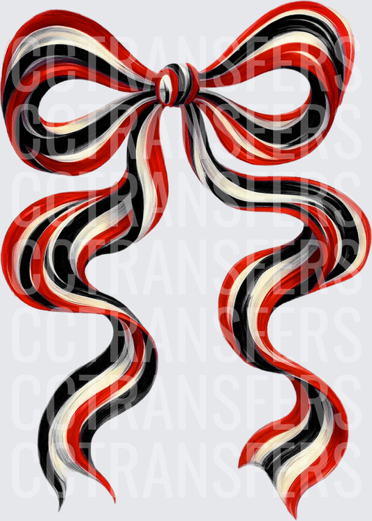 Red White Black Long Bow