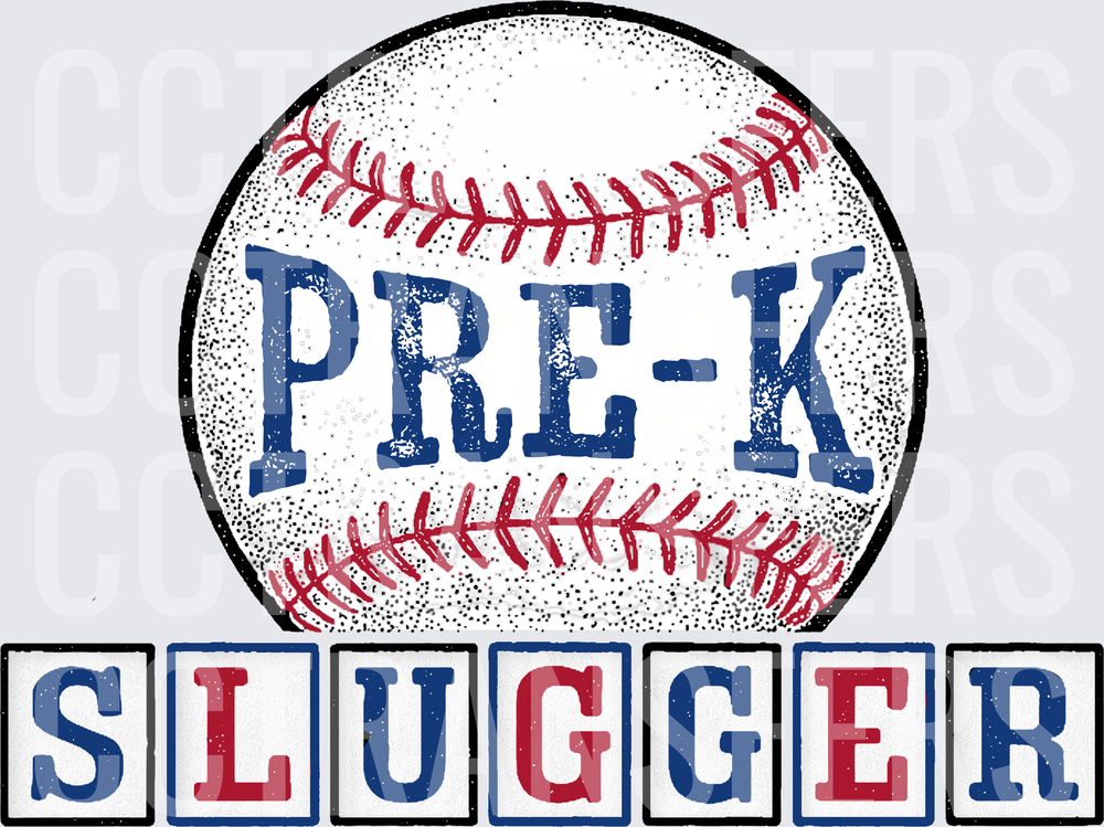 Pre-K Slugger Distressed Baseball (DTF)