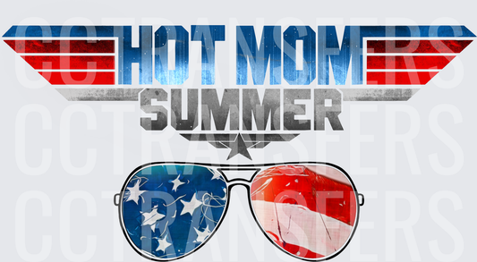 Hot Mom Summer Patriotic Aviator Sunglasses (DTF)
