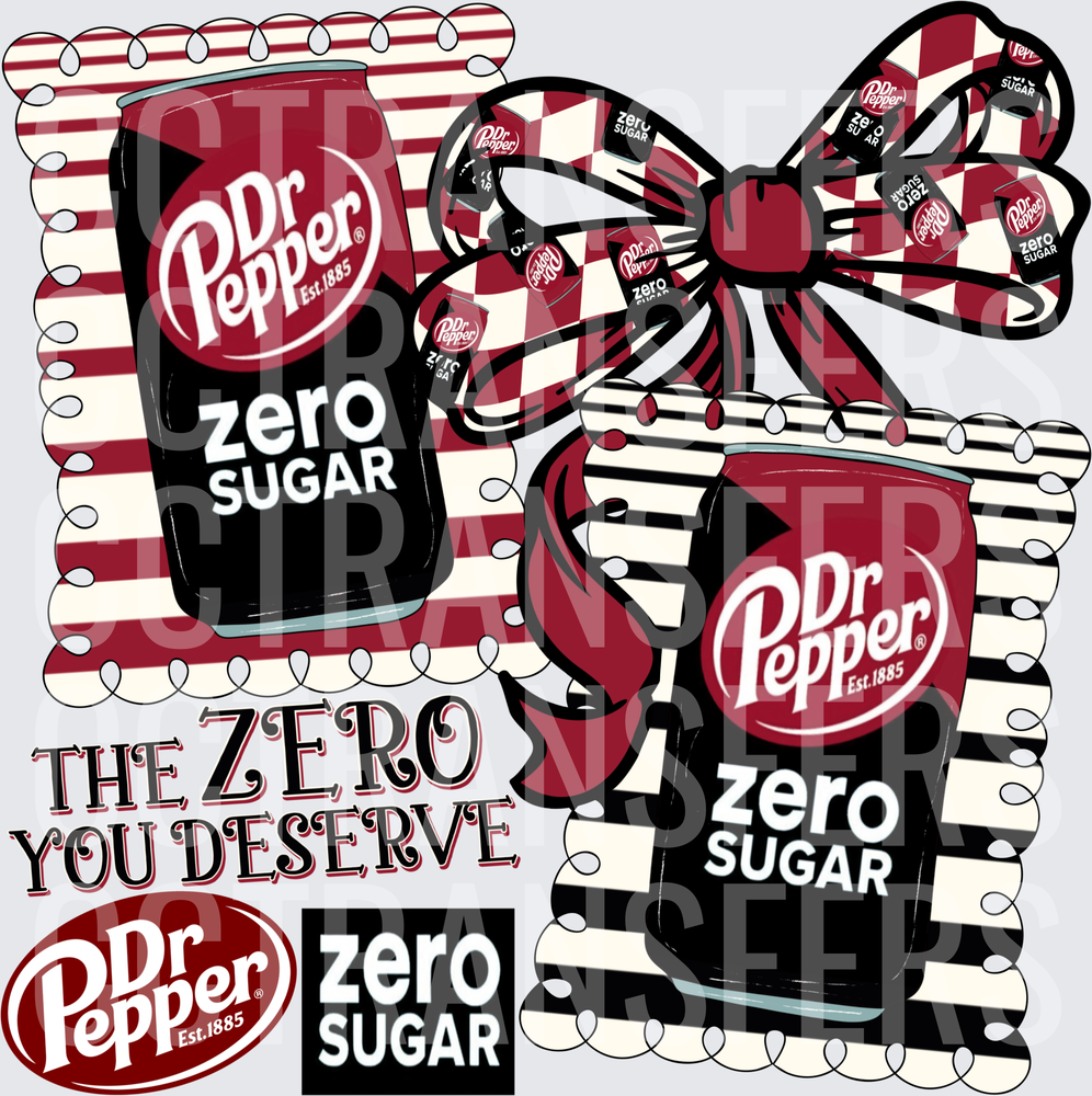 The Zero You Deserve Soda Cans & Bow Bundle (DTF)