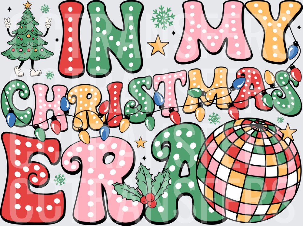 In My Christmas Era Polka Dot Retro Holiday (DTF)