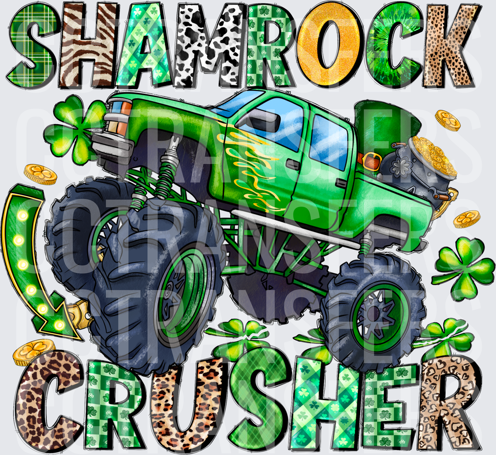 Shamrock Crusher St. Patrick's Day Monster Truck (DTF)