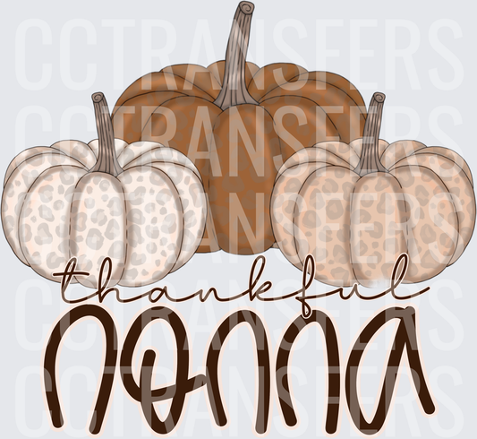 Thankful Nonna Fall Leopard Pumpkins (DTF)