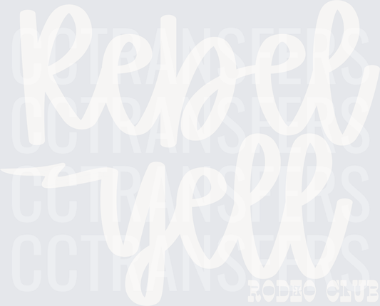 Rebel Yell Rodeo Club Script Lettering (DTF)