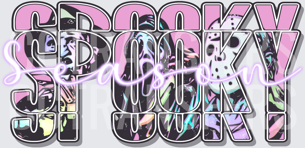 Spooky Season Horror Icons Pastel Halloween Slasher (DTF)