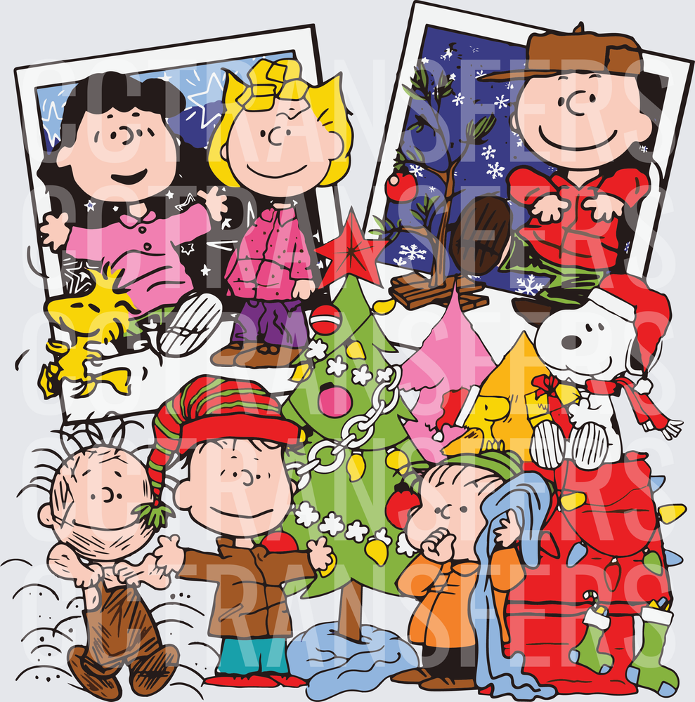 Classic Cartoon Kids Holiday Christmas Tree Celebration (DTF)