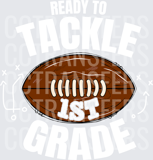 Sketch Style Football with 1ST Text (DTF)