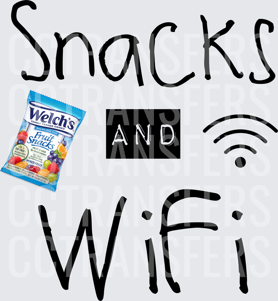 Snacks and WiFi Fruit Snack Pack with WiFi Symbol (DTF)