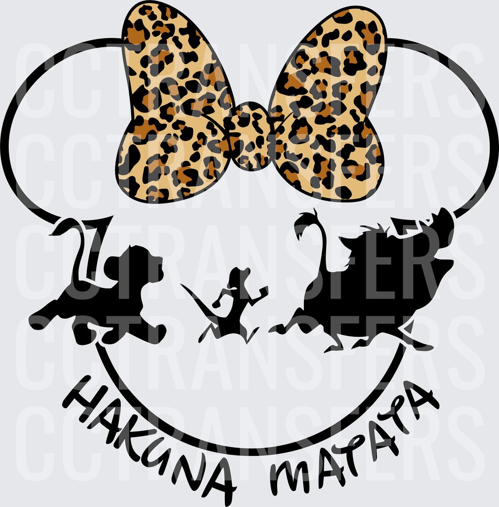 Mouse Ears Leopard Bow Safari Trio (DTF)