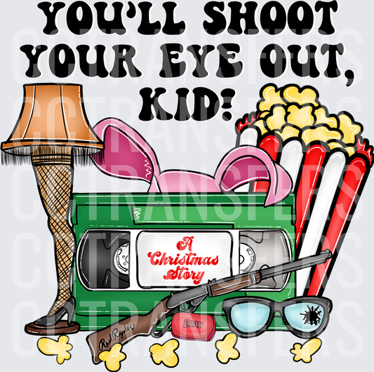 You'll Shoot Your Eye Out Kid Christmas Movie Icons (DTF)