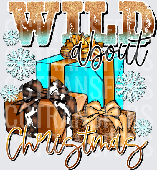 Wild About Christmas Cowhide Leopard Gifts Snowflakes (DTF)