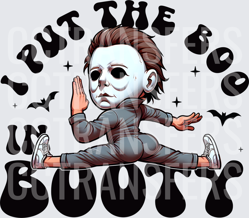 I Put The Boo In Booty Horror Mask Chibi Dance (DTF)