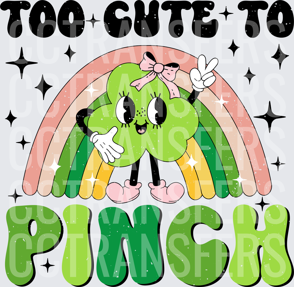 Too Cute To Pinch Pink - Distressed