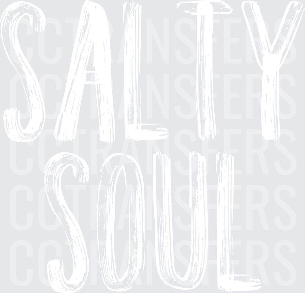 Bold White Graphic Design on Blank Background (DTF)