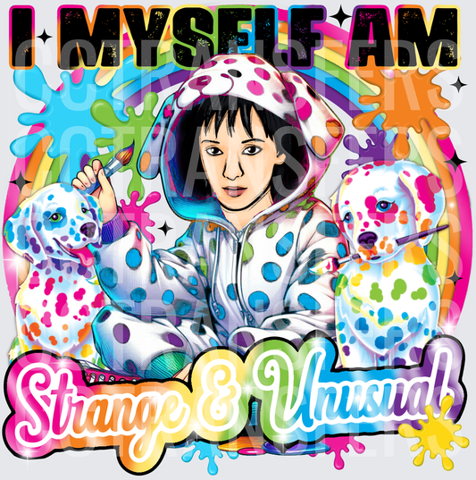 I Myself Am Strange & Unusual Lydia Colorful Dalmatians (DTF)