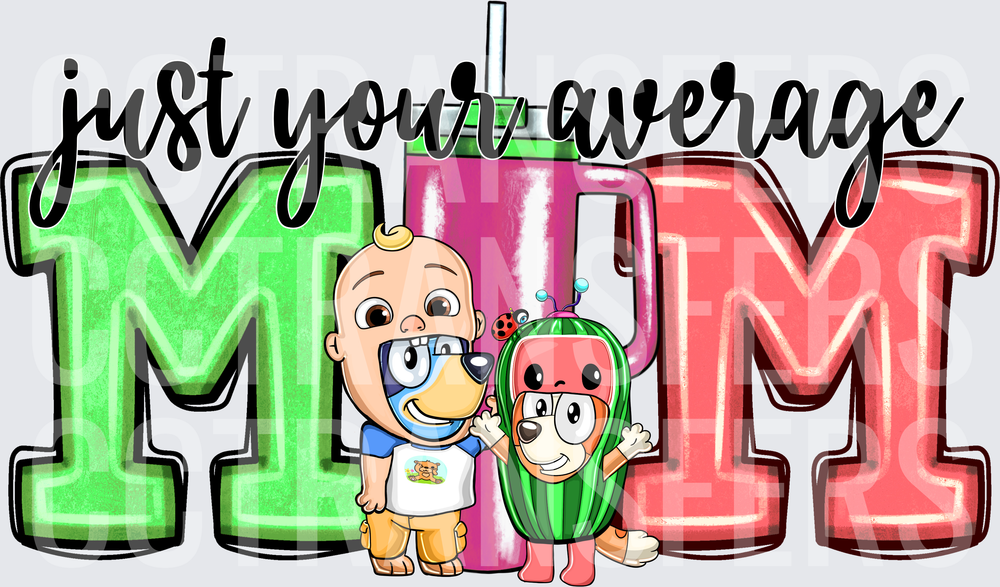 Just Your Average Mom Cartoon Kids Tumbler (DTF)