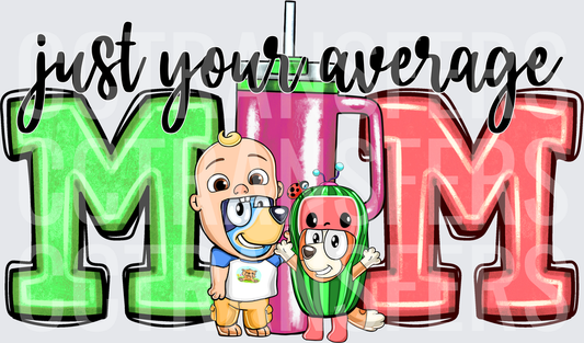 Just Your Average Mom Cartoon Kids Tumbler (DTF)