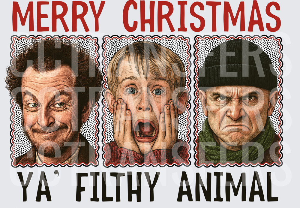 Merry Christmas Ya Filthy Animal Home Alone Trio (DTF)