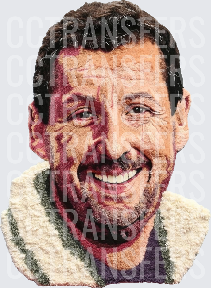 Smiling Man Tufted Rug Art Portrait (DTF)