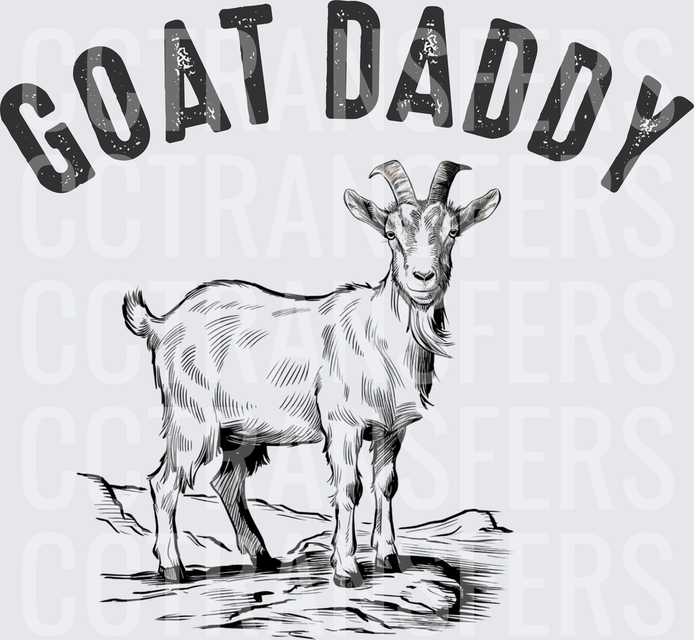 Goat Daddy Vintage Sketch Illustration (DTF)