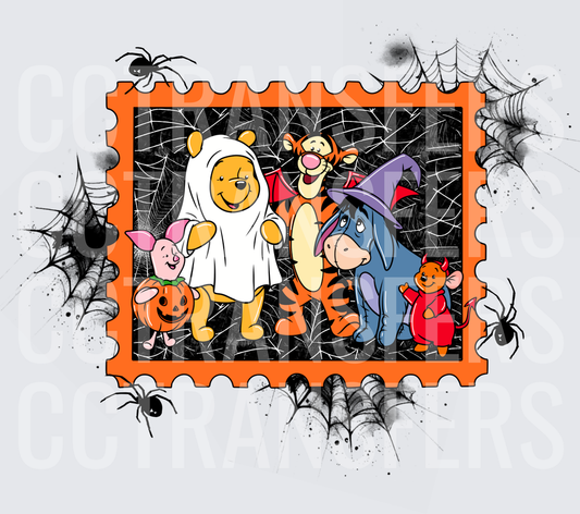 Hundred Acre Friends Halloween Costumes Stamp Spiderwebs (DTF)