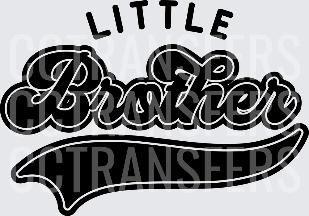 Little Brother Varsity Script Swoosh (DTF)