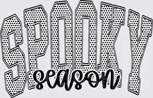 Spooky Season Polka Dot Varsity Letter Halloween (DTF)