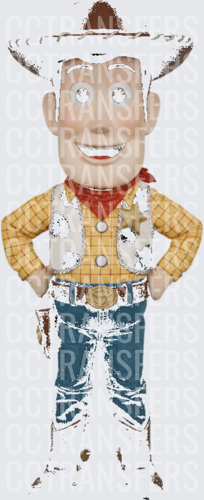 Cowboy Toy Sheriff Distressed Vintage Character Design (DTF)