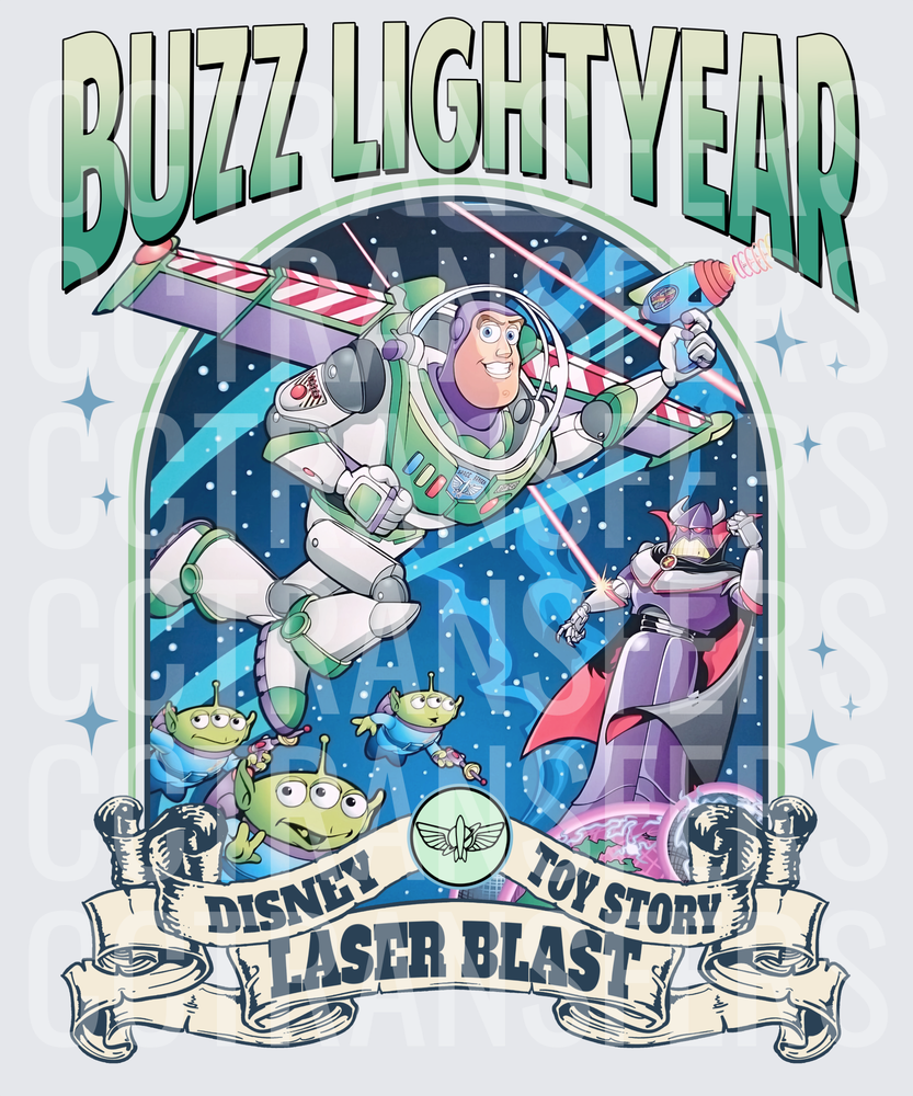 Buzz Lightyear Toy Story Laser Blast Space Ranger (DTF)