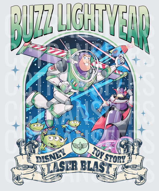 Buzz Lightyear Toy Story Laser Blast Space Ranger (DTF)