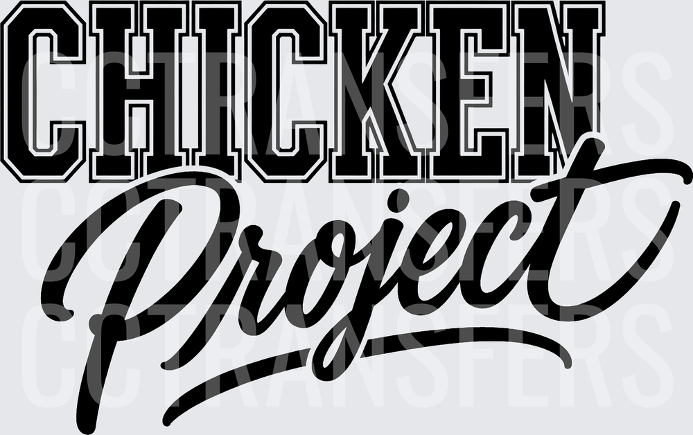 Chicken Project Bold Varsity Script Lettering (DTF)