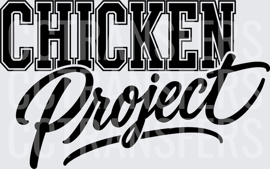 Chicken Project Bold Varsity Script Lettering (DTF)