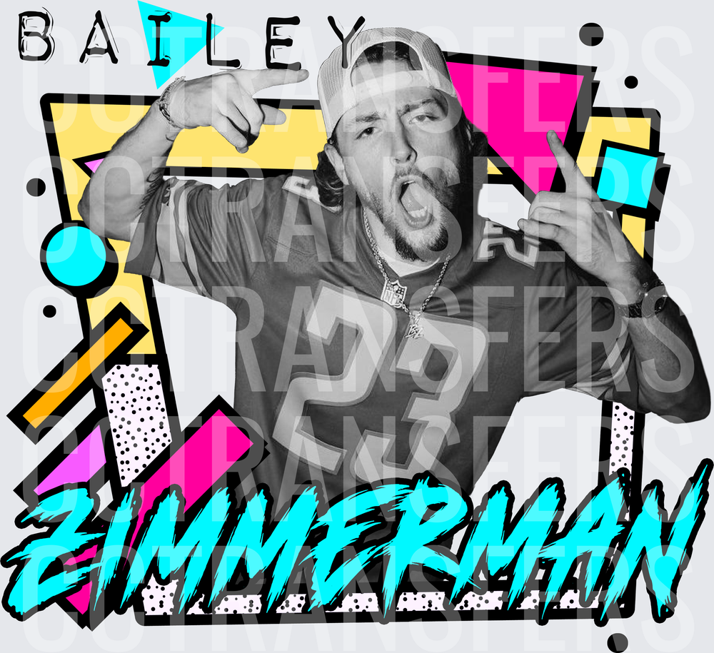 Bailey Zimmerman 90s Retro Pop Art Graphic (DTF)