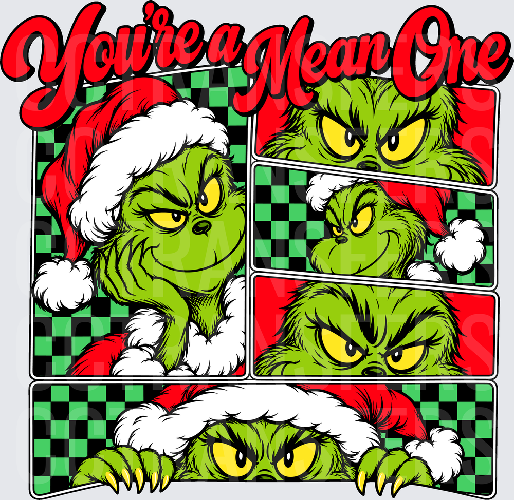 You're a Mean One G-Man Comic Panel Peeking (DTF)