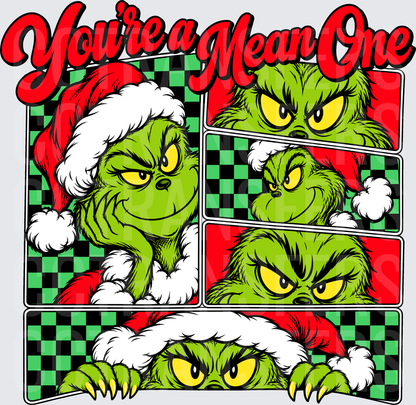 You're a Mean One G-Man Comic Panel Peeking (DTF)