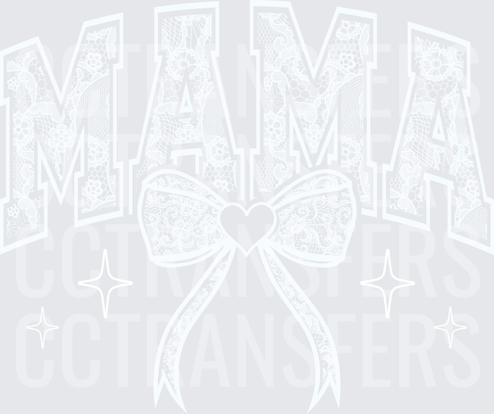 Mama Bow Tie Collegiate Varsity Arch Lettering (DTF)