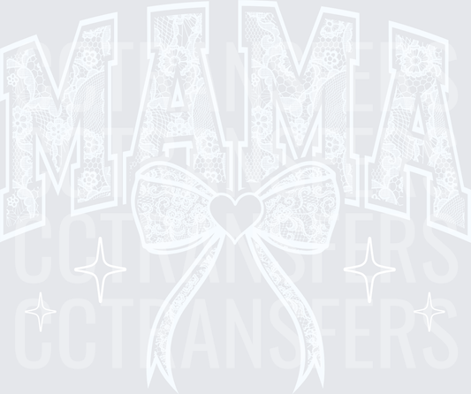 Mama Bow Tie Collegiate Varsity Arch Lettering (DTF)