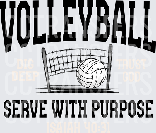 Volleyball Serve With Purpose Dig Deep Trust God DTF