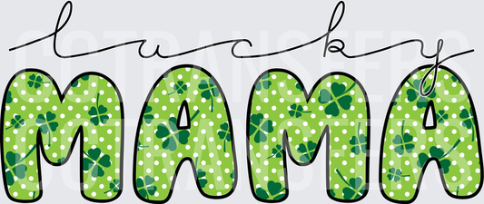 Lucky Mama Shamrock Polka Dot St. Patrick's Day (DTF)