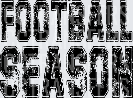 Football Season Distressed Bold Varsity Text (DTF)