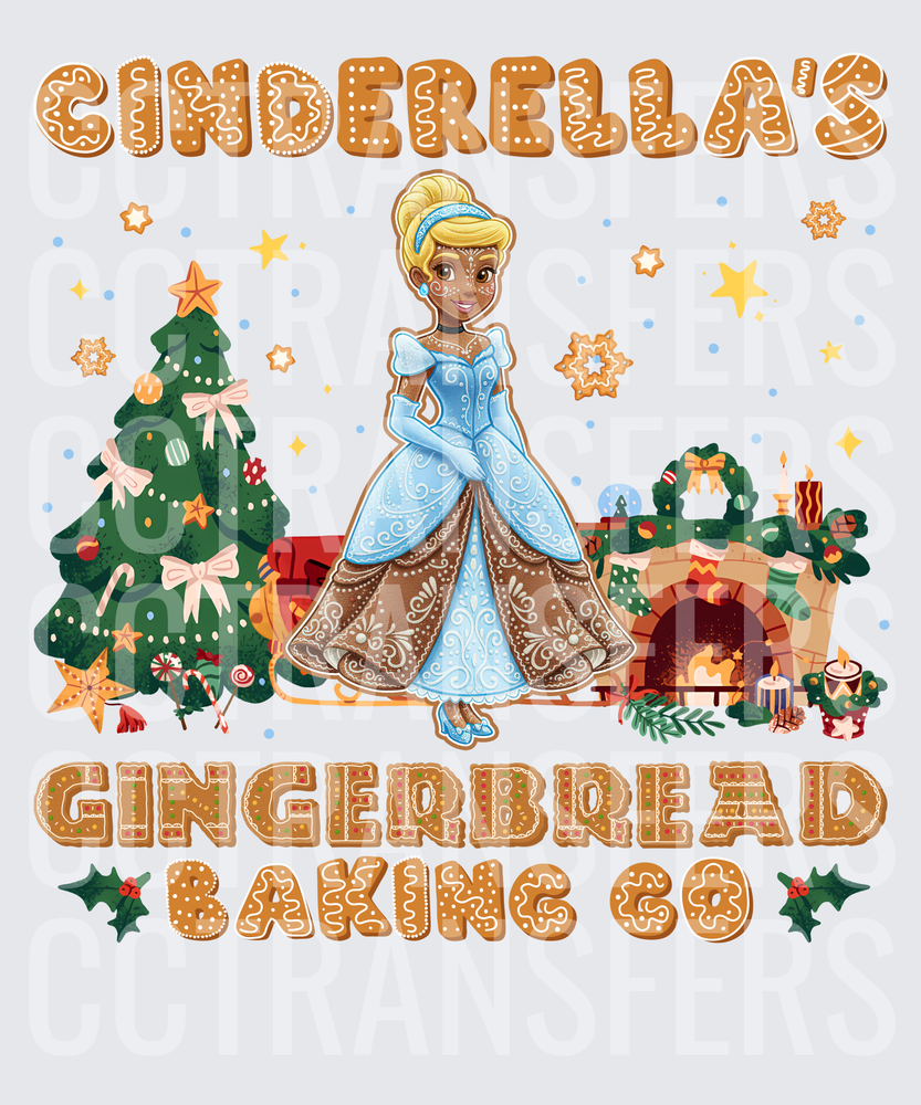 Cinderella Gingerbread Baking Co Christmas Princess (DTF)