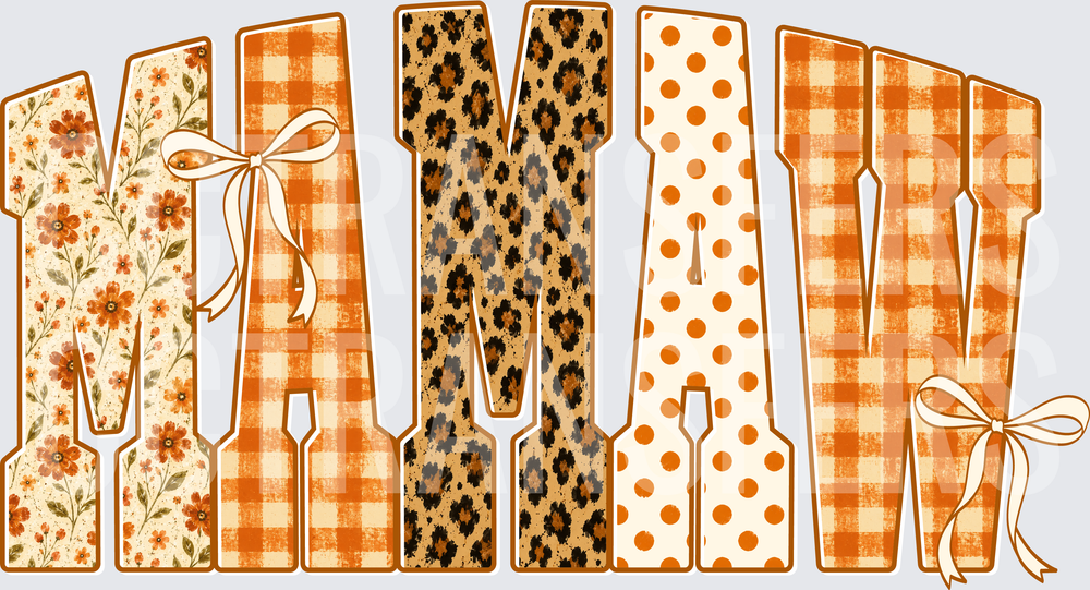 Mamaw Mixed Pattern Floral Leopard Plaid Polka Dot (DTF)