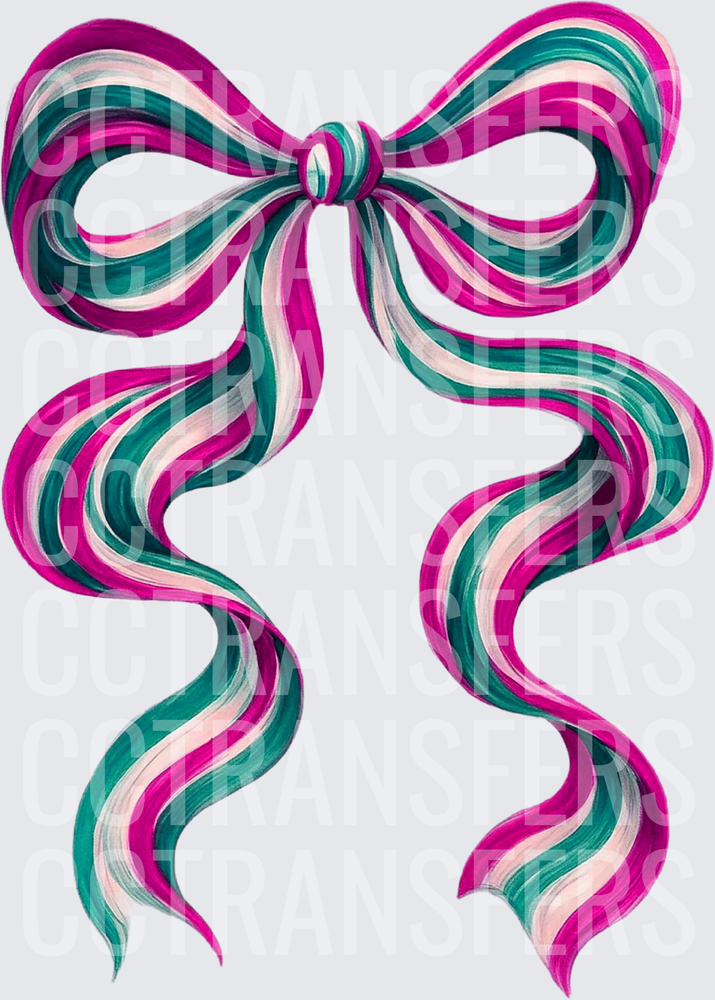 Pink Teal Long Bow